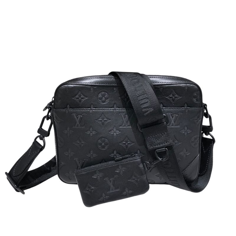 ルイ ヴィトン LOUIS VUITTON デュオ メッセンジャー M69827 ブラック モノグラム シャドウ メンズ ショルダーバッグ