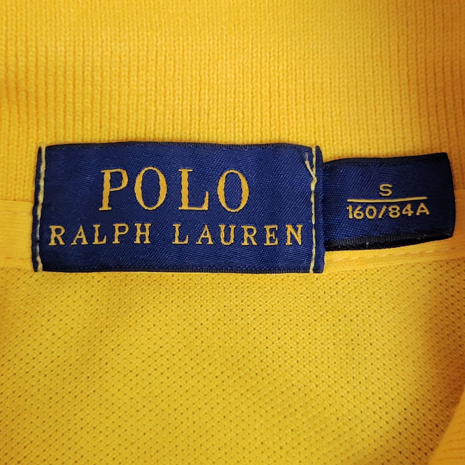 POLO RALPH LAUREN　ポロラルフローレン　レディース　半袖　ポロシャツ　イエロー　黄色　サイズS　160/84A　刺繡ロゴ