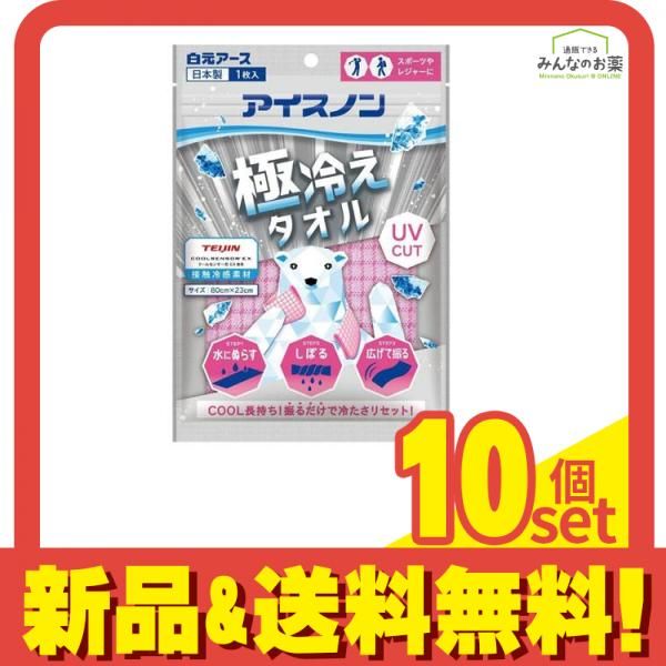 アイスノン 冷えタオル ピンク 1枚入 10個セット まとめ売り