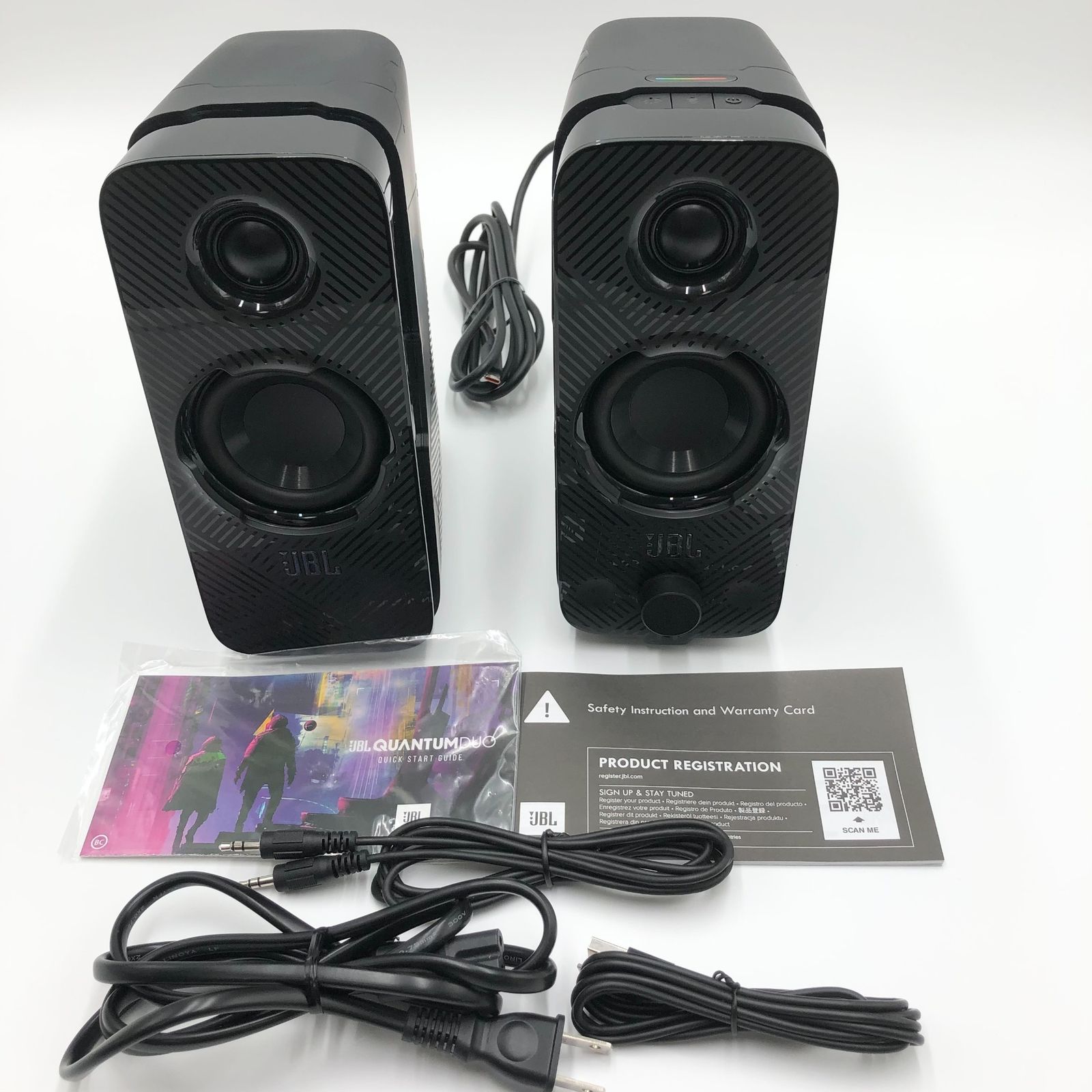 JBL QUANTUM DUO ゲーミングスピーカー/USB 3.5mm 接続/Bluetooth