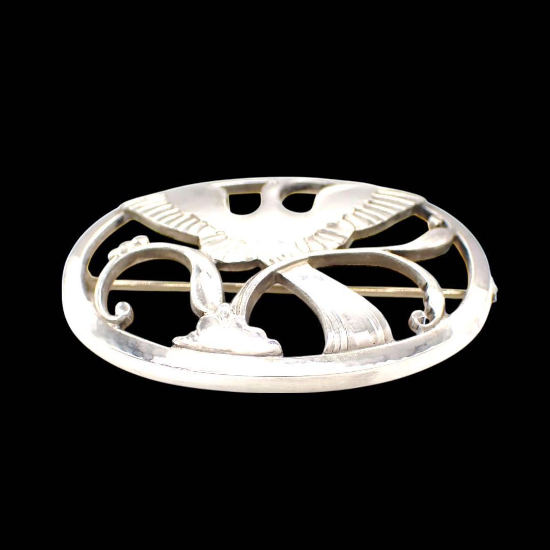 ジョージジェンセン #238 ピン ブローチ 925 鳥 シルバー 4041