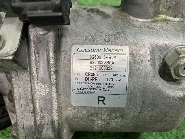 ノート NE12 エアコンコンプレッサー X FOUR 4WD カルソニック 92600-3VB0A 92600-3VB0C RBE