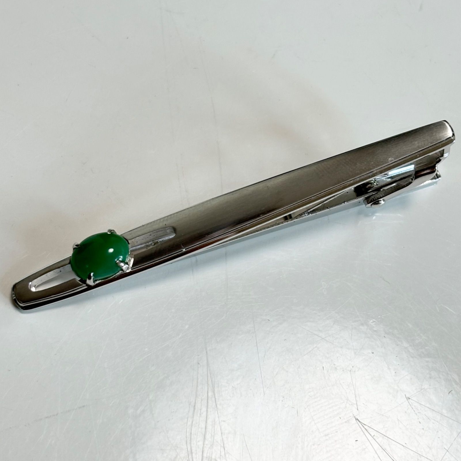 翡翠　ネクタイピン＆カフス ヴィンテージ 天然翡翠 ヒスイ タイピン カフス セット スーツ