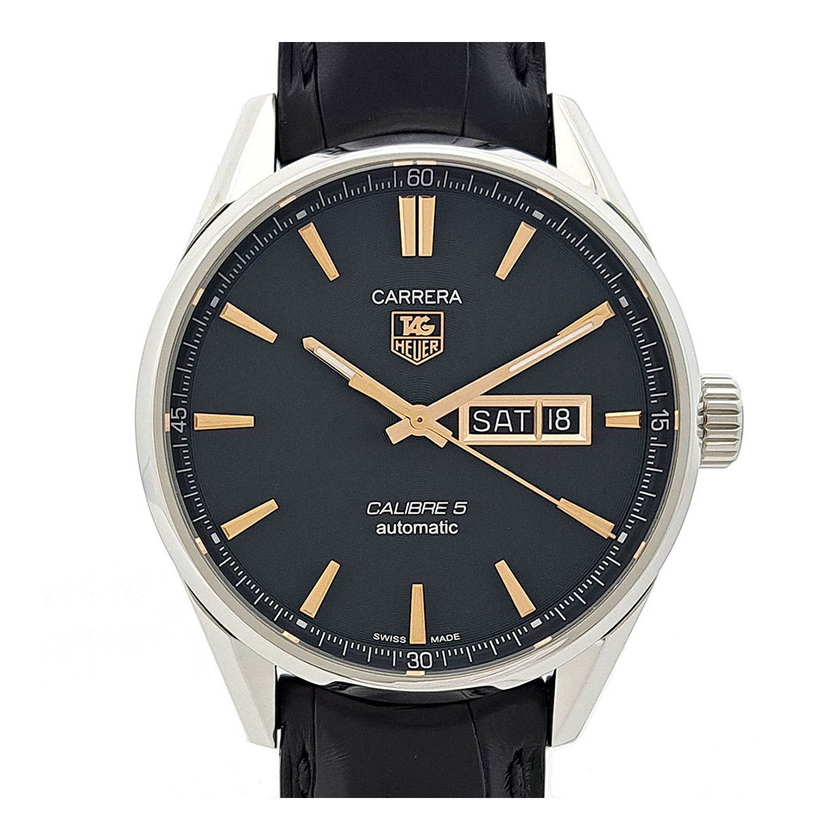 タグホイヤー カレラ キャリバー5 デイデイト WAR201C.FC6266 自動巻き SS メンズ TAG HEUER【中古】 【時計】