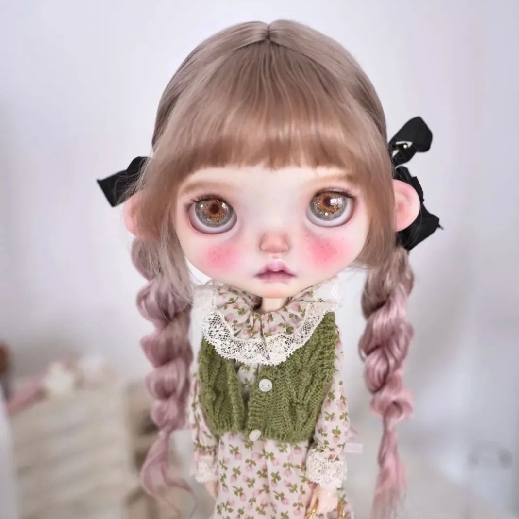 ブライス ウィッグ モヘアウィッグ 海外作家 グレープチョコ 三つ編み ブライス ウィッグ モヘアウィッグ 海外作家 グレープチョコ 三つ編み