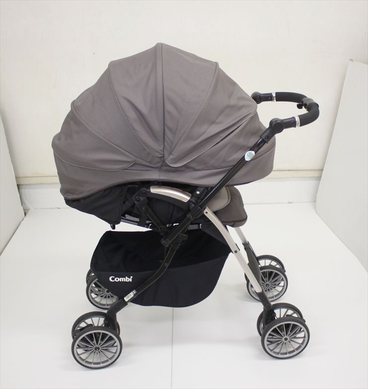 アンブレッタ 4キャス EG UH セピアブラウン コンビ製ベビーカー ハイシート58cm 生後1カ月~ クリーニング済み C2612521