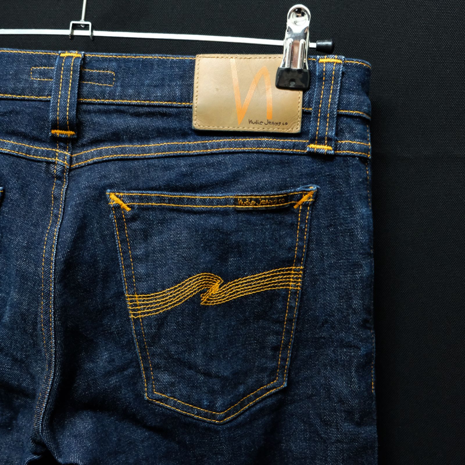 濃紺・美品】ヌーディージーンズ LONG JOHN ストレッチ W31 L30 濃紺 