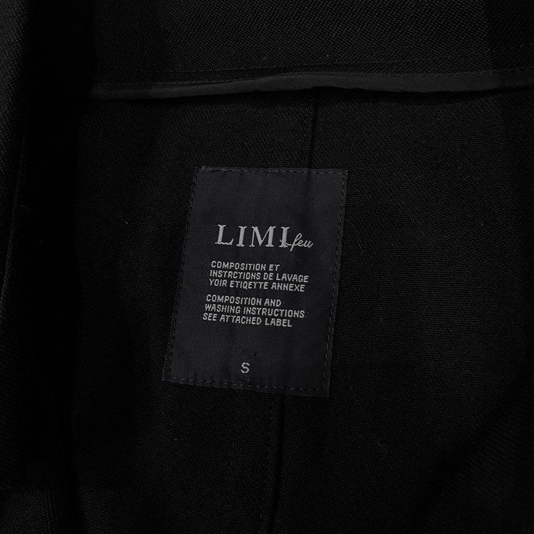 LIMI feu ウールサージショートダブルライダースジャケット ブルゾン