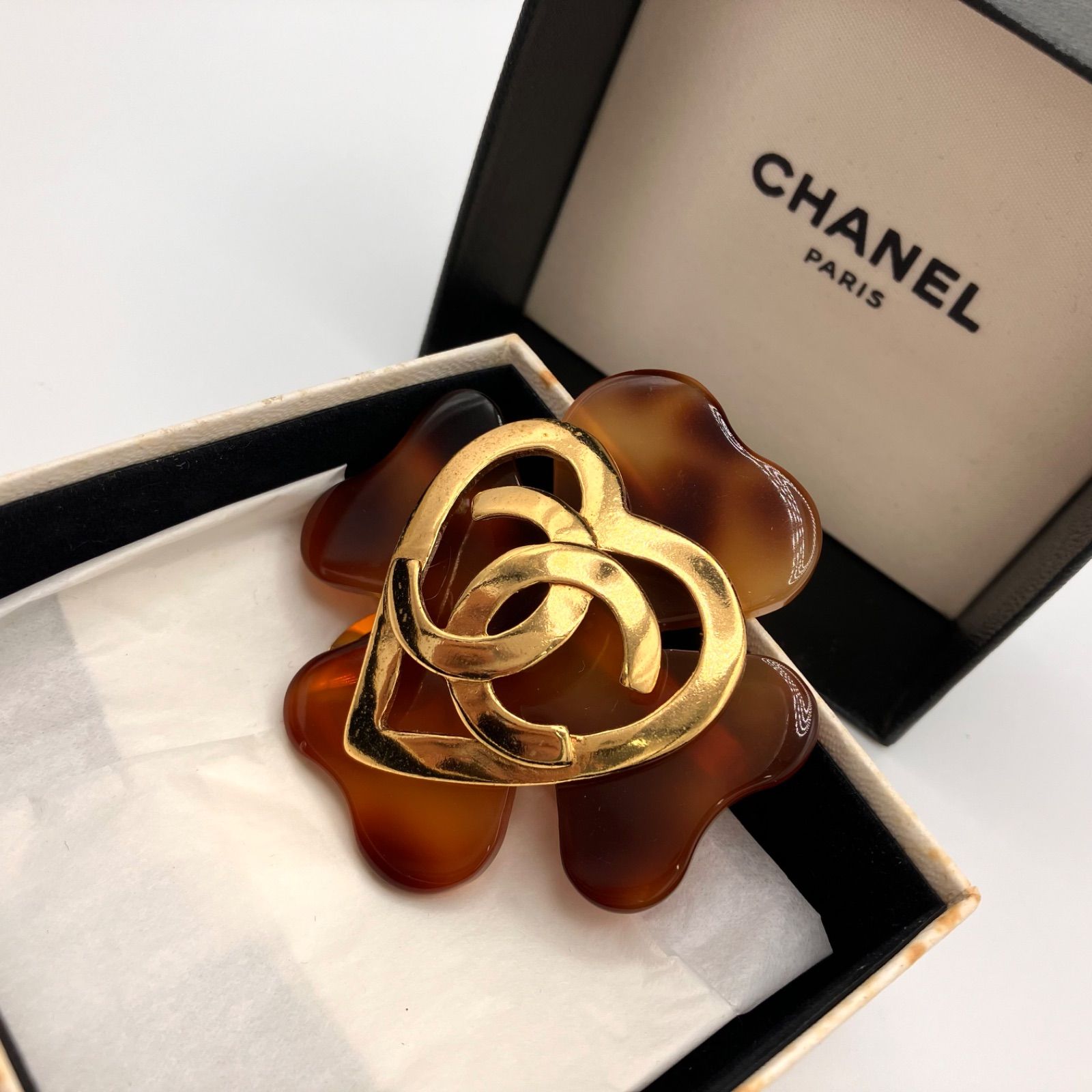 CHANEL シャネル べっこう ブローチ 95P ゴールド CHANEL シャネル ブローチ ゴールド 95P ココマーク べっ甲 他