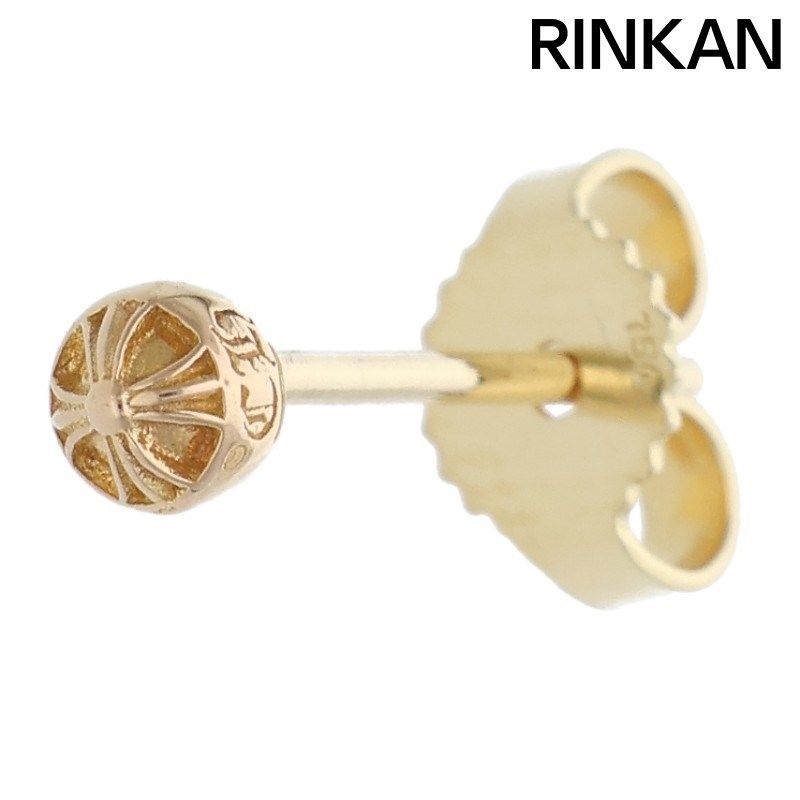 クロムハーツ 22K STUD CRS BALL MINI|ミニクロスボールスタッド ゴールドピアス メンズ