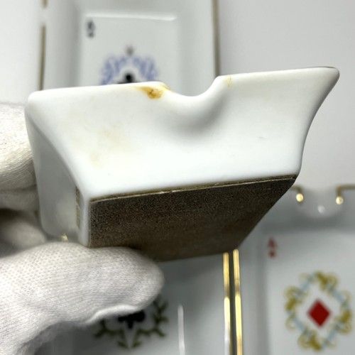 HERMES エルメス ミニ アッシュトレイ トランプ 4点セット 陶器