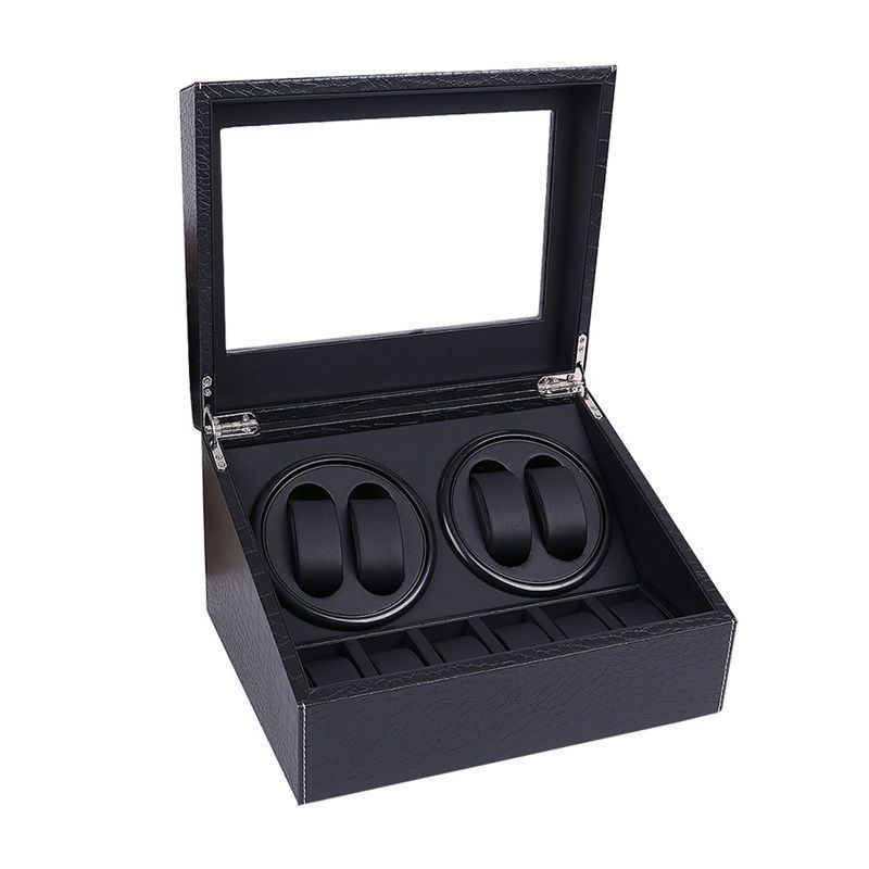 レザー時計収納ケース 4本用 自動巻き上げ機 腕時計ケース ウォッチ