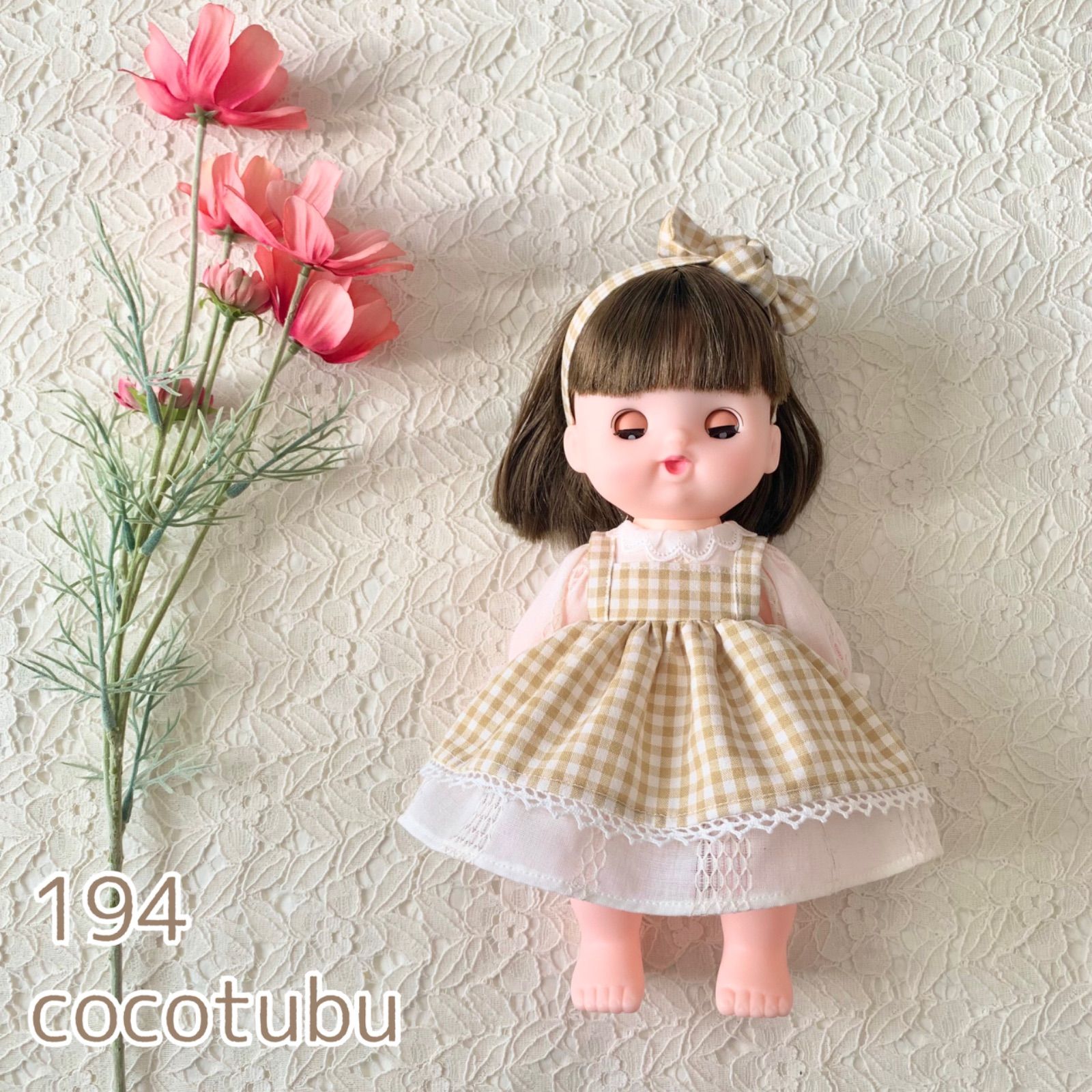 メルちゃんソランちゃん服ハンドメイド M058 メルちゃん ソランちゃん 服 ハンドメイド ワンピース3点