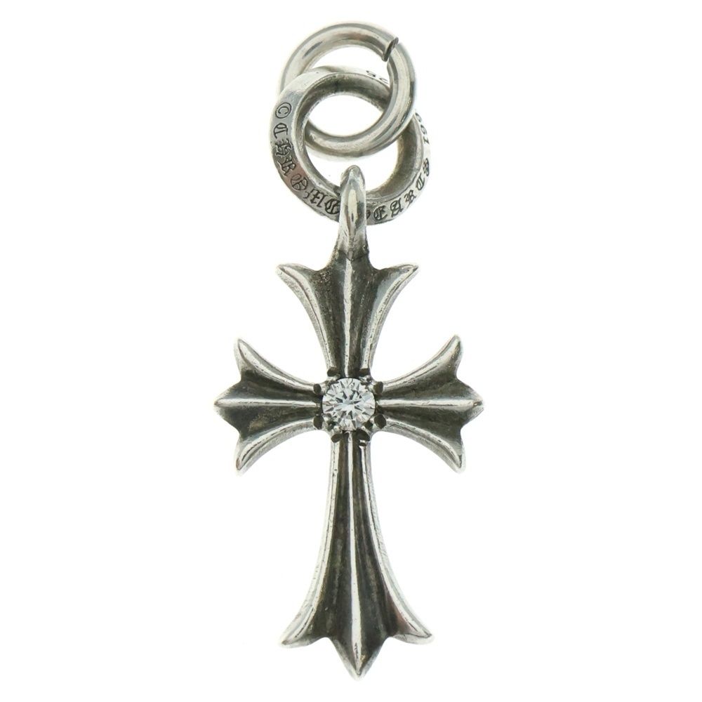 CHROME HEARTS クロムハーツ TNY CH CRS AFTER 1DIA CHクロス アフター1ダイヤ チャーム ペンダントトップ シルバー