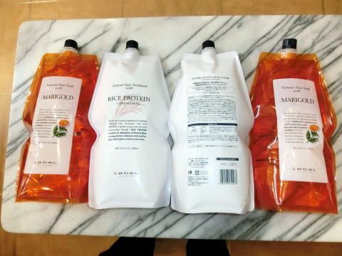 脂性気味の髪頭皮にルベルマリーゴールドシャンプー1本ライス