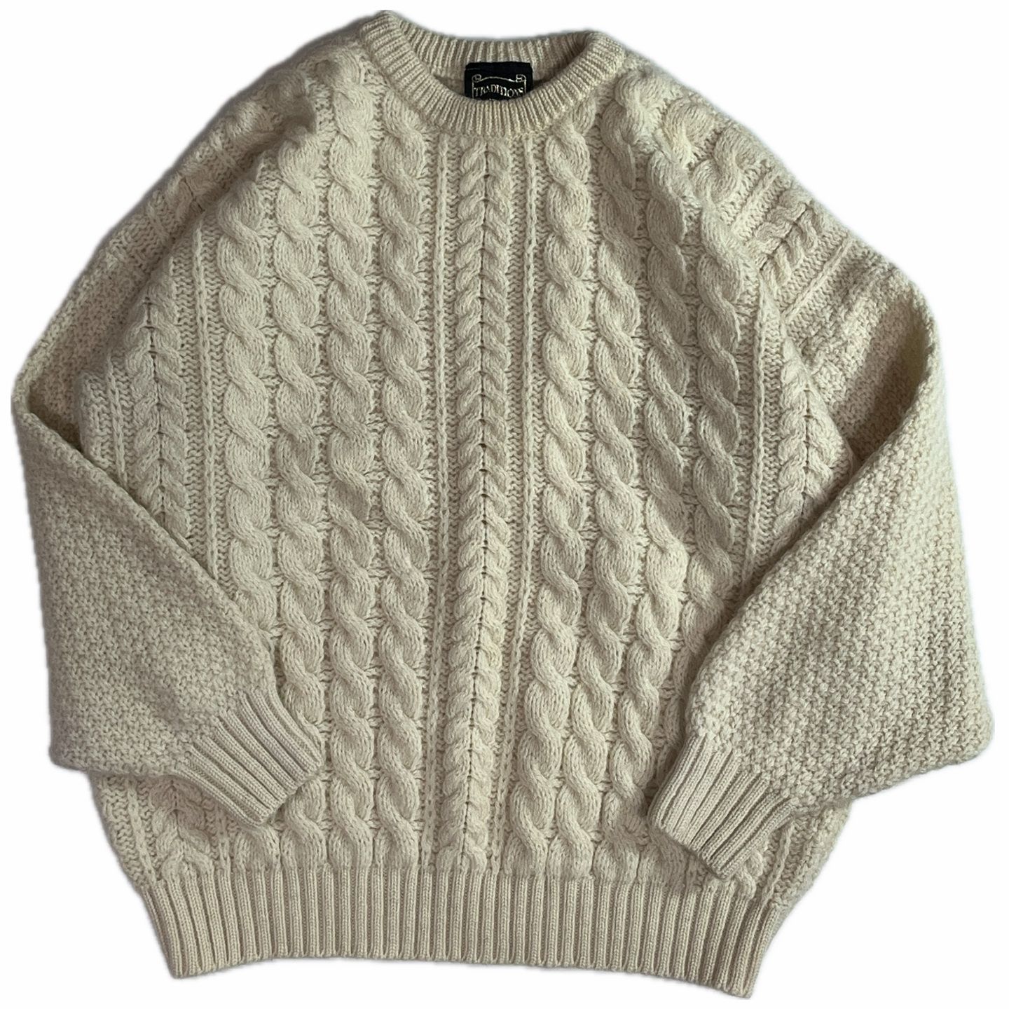 イギリス製 UK ヴィンテージ TRADITIONS PURE NEW WOOL 100% アラン