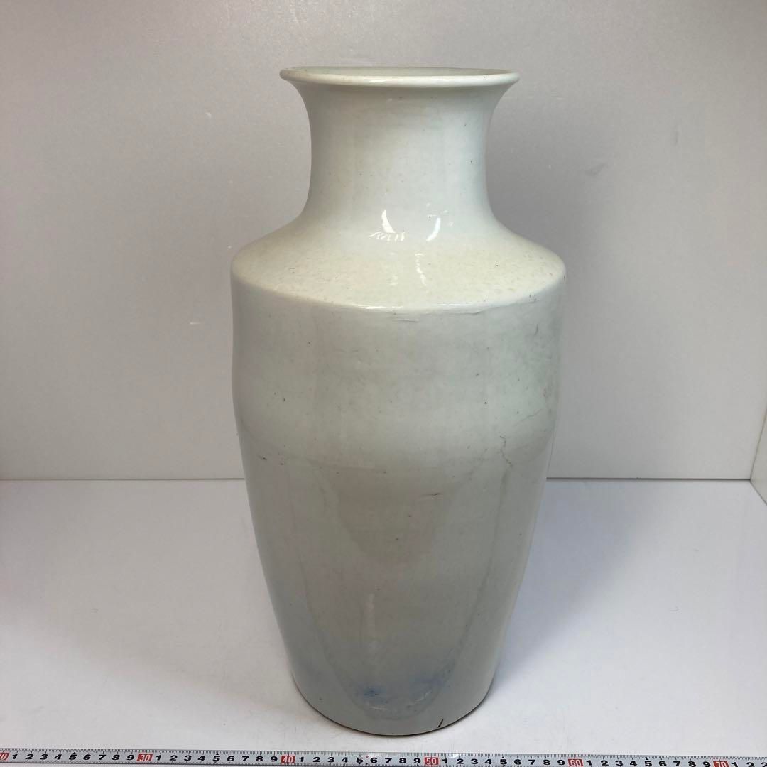 ファッションセンス 中国清時代 白磁大花瓶 高さ45㎝ 東Y6-0311④トコヒ ファッション情報