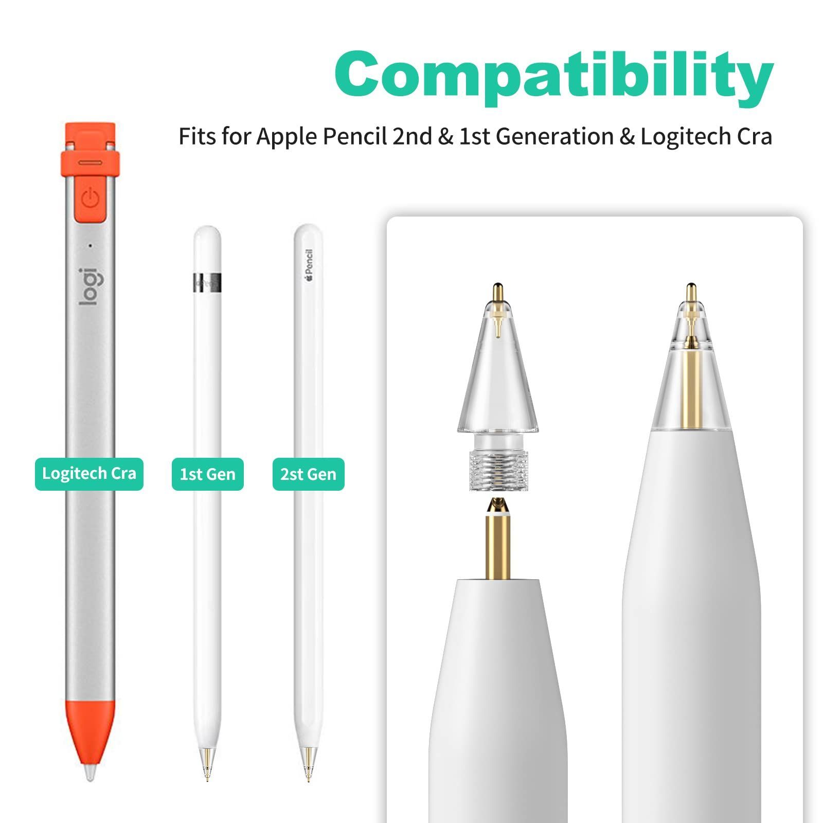 HanCenDa アップルペンシル ペン先された鉛筆チップ Apple Pencil第1