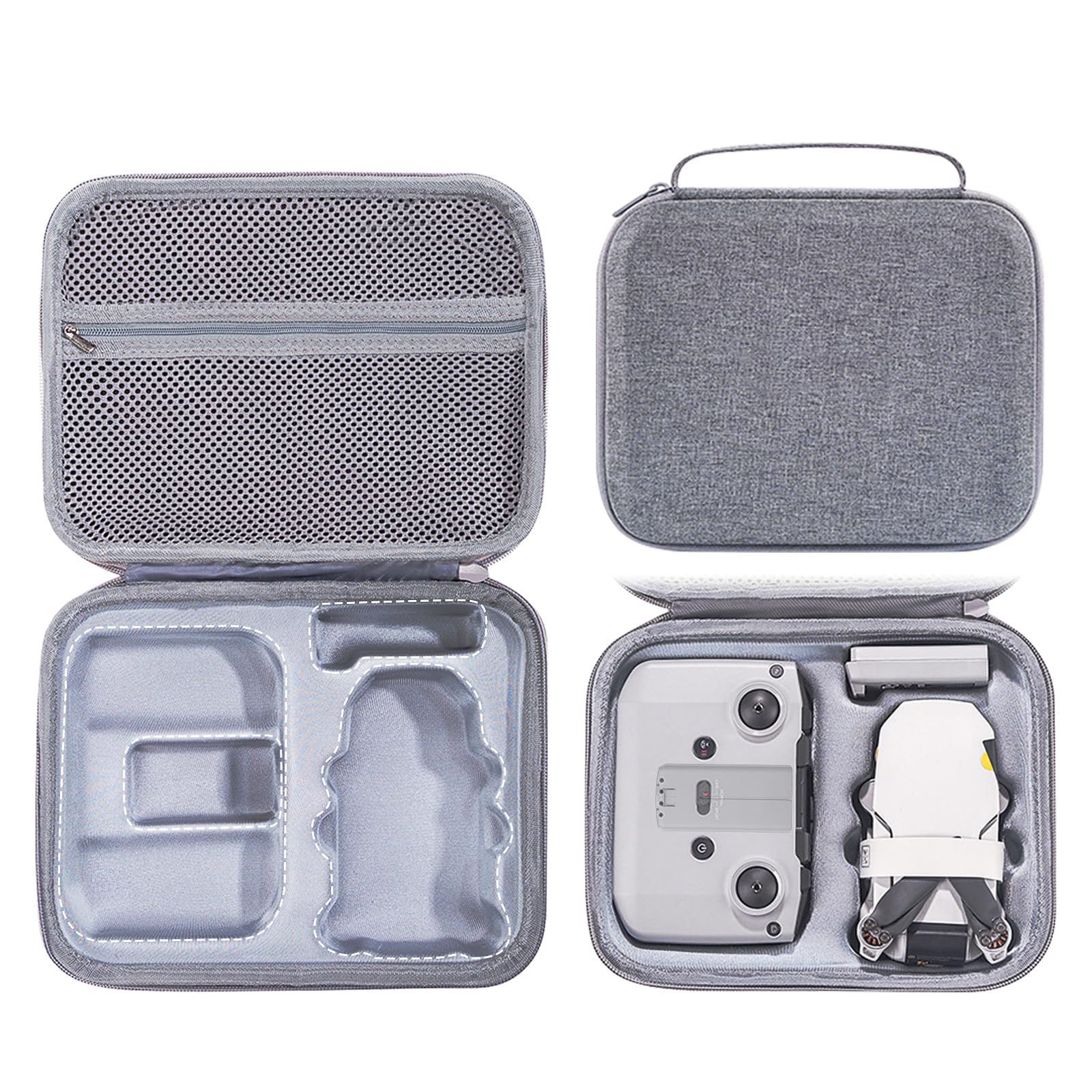 LINGHUANG Mini 2 SE Case, Mini 4K Drone Storage Case, Portable RC-N1 Protective Case for DJI Mini 4K / Mini 2 / Mini 2 SE Drones & DJI RC-N1C/RC-N1 Transmitter, Universal Accessory