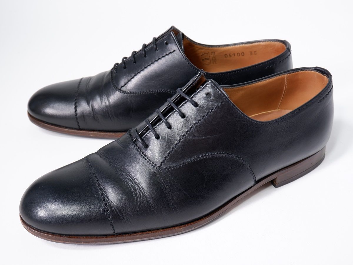 MARGARET HOWELLマーガレットハウエル プレミアムライン イタリア製 SLIM LACE UPレースアップ レザーシューズ 35 22.5-23.0 LFWA79434