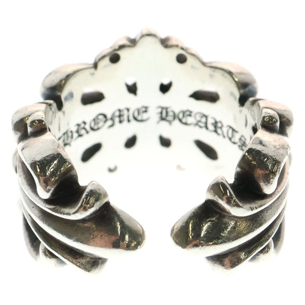 CHROME HEARTS クロムハーツ DBL FLRL CRS ダブルフローラルクロス リング シルバー BCA390
