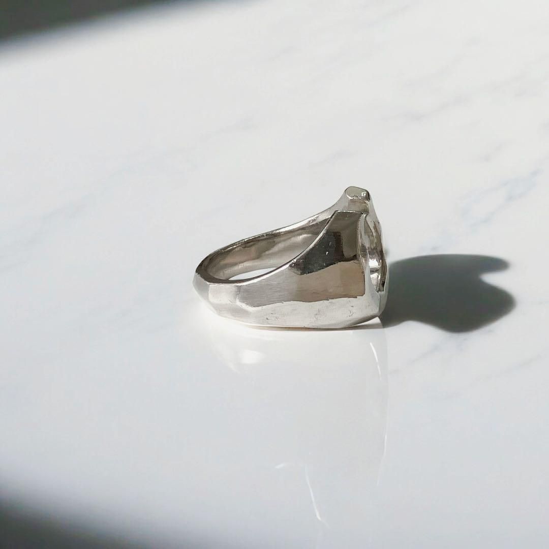 フリーアンソニーデザイ 指輪 刻印 ホース リング プラチナコーティング