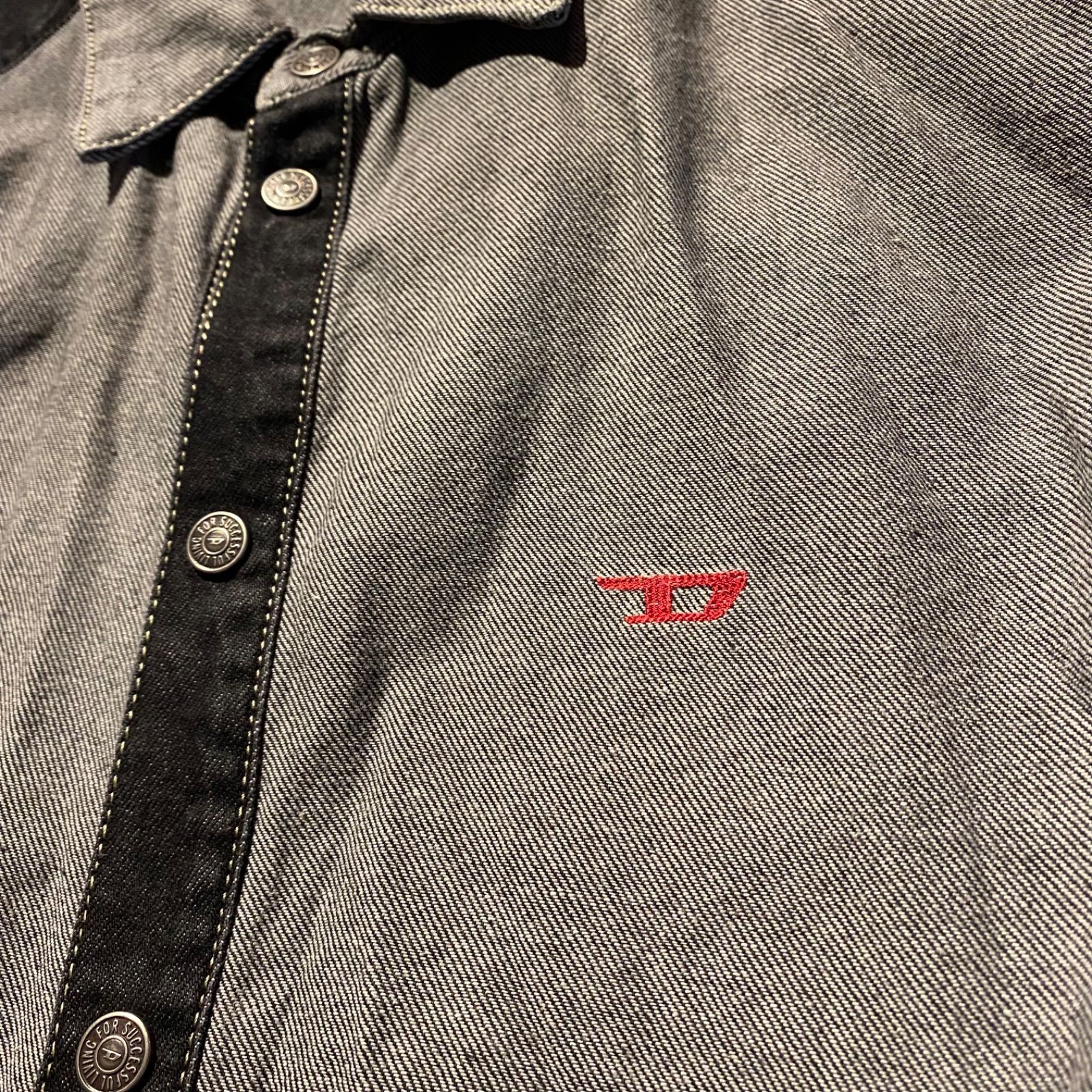 DIESEL テープデザインデニムシャツ