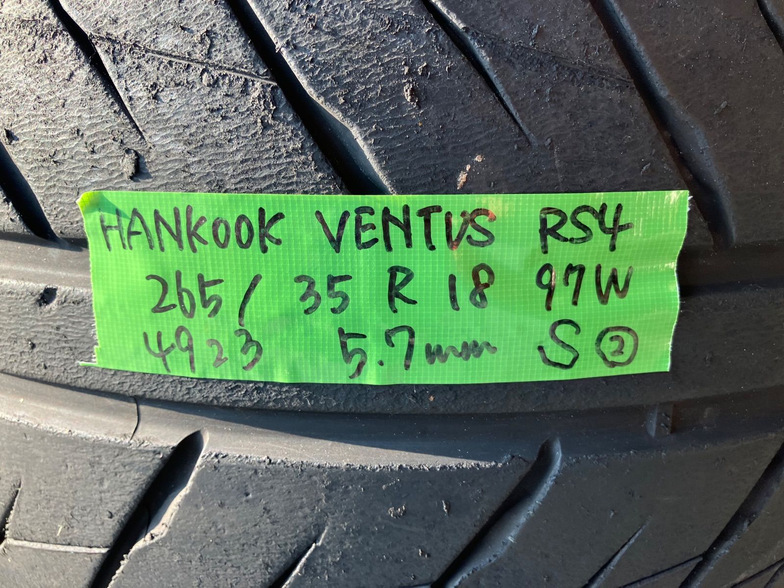 送料込み] 265/35R18 97W 2023年製 HANKOOK VENTUS RS4 ハンコック