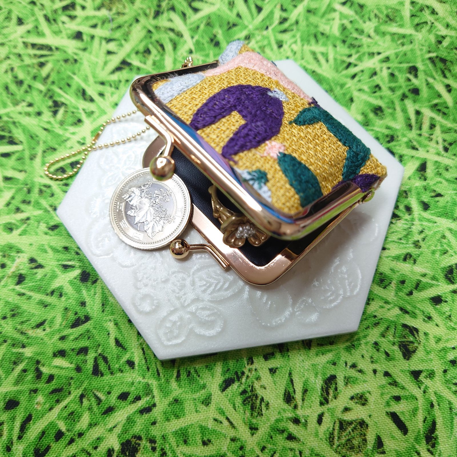 ご確認用］ミナペルホネン ハンドメイド 仕切りがま口 （ミナ  