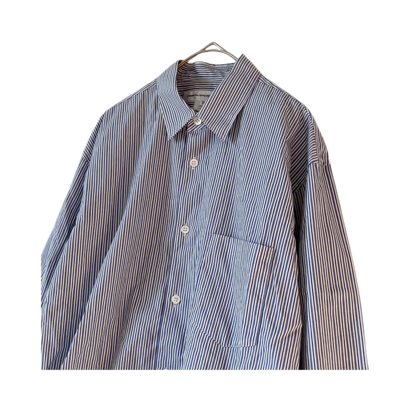 コムデギャルソン　青ストライプ 長袖シャツ COMME des GARCONS コムデギャルソン SHIRT FOREVER