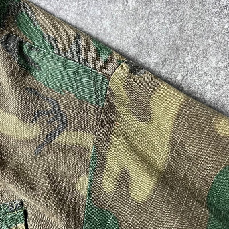 70s US ARMY 米軍実物 4th ERDL グリーンリーフ カモ ジャングル 