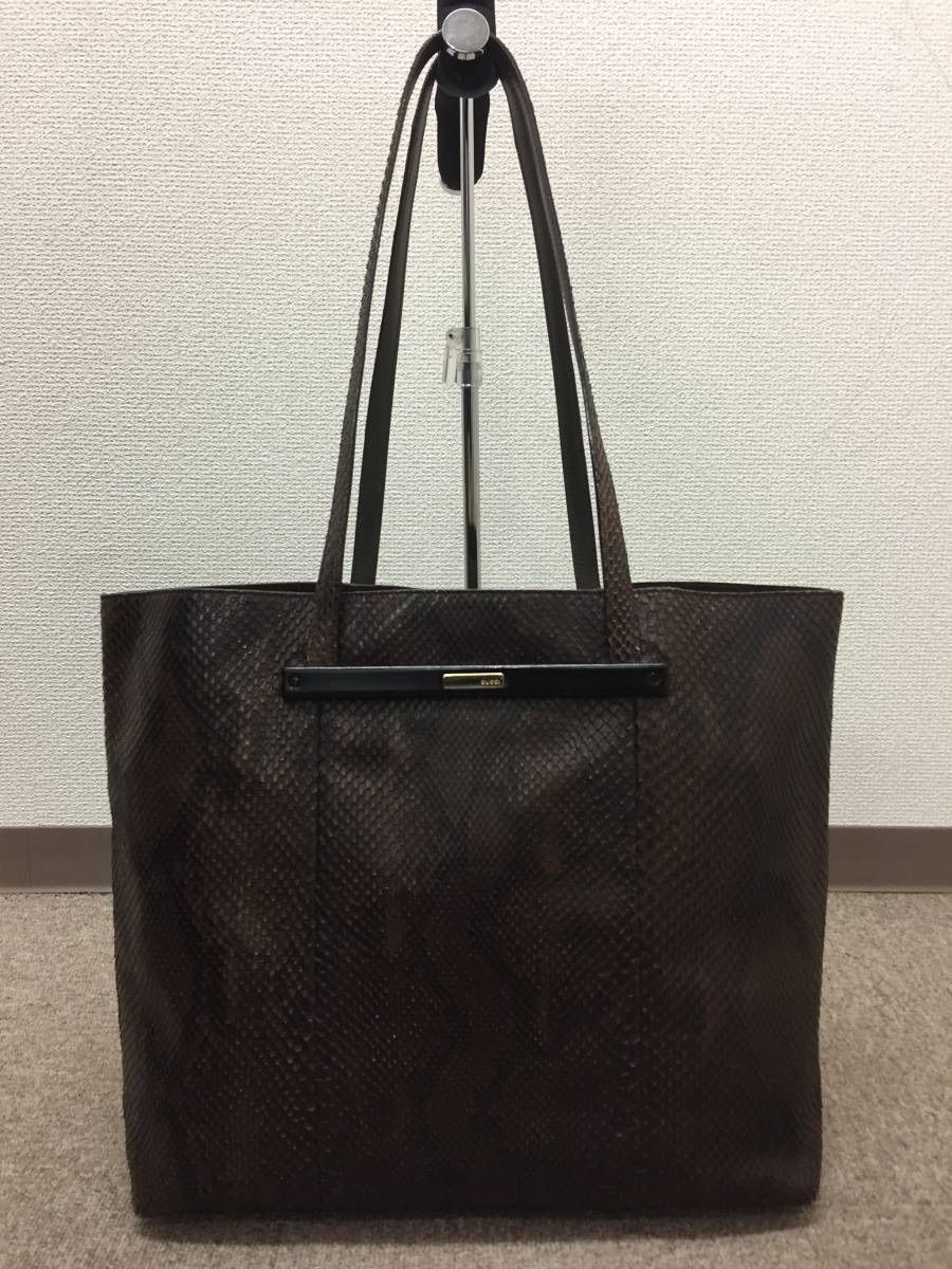 美品！格安！GUCCI グッチ パイソン レザー トートバッグ ショルダー 