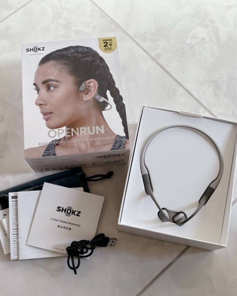 SHOKZ OPENRUN Bluetooth ワイヤレスイヤホン グレーカラー 骨伝導イヤホン 音出し ok SKZ-EP-000004