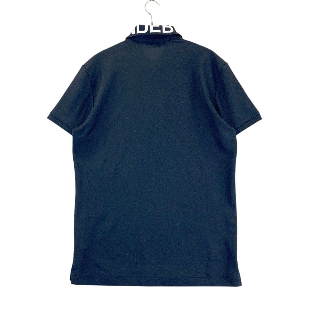 【美品】J.LINDEBERG ジェイリンドバーグ 半袖ポロシャツ ロゴ S 紺 中古 メンズ ジェイリンドバーグ J.LINDEBERG 半袖ポロシャツ S