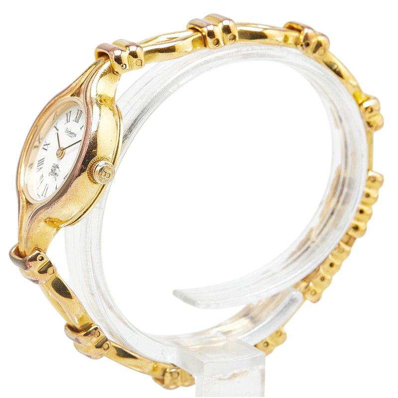 【外箱/美品/新品電池】バーバリー ダイヤ シェル ゴールド レディース 腕時計 バーバリー ゴールド ステンレススチール レディース BURBERRY【1