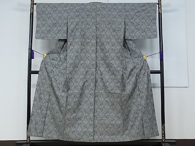 平和屋着物□極上 夏物 紗紬 間道 麻・正絹 逸品 DZAA9587kh5