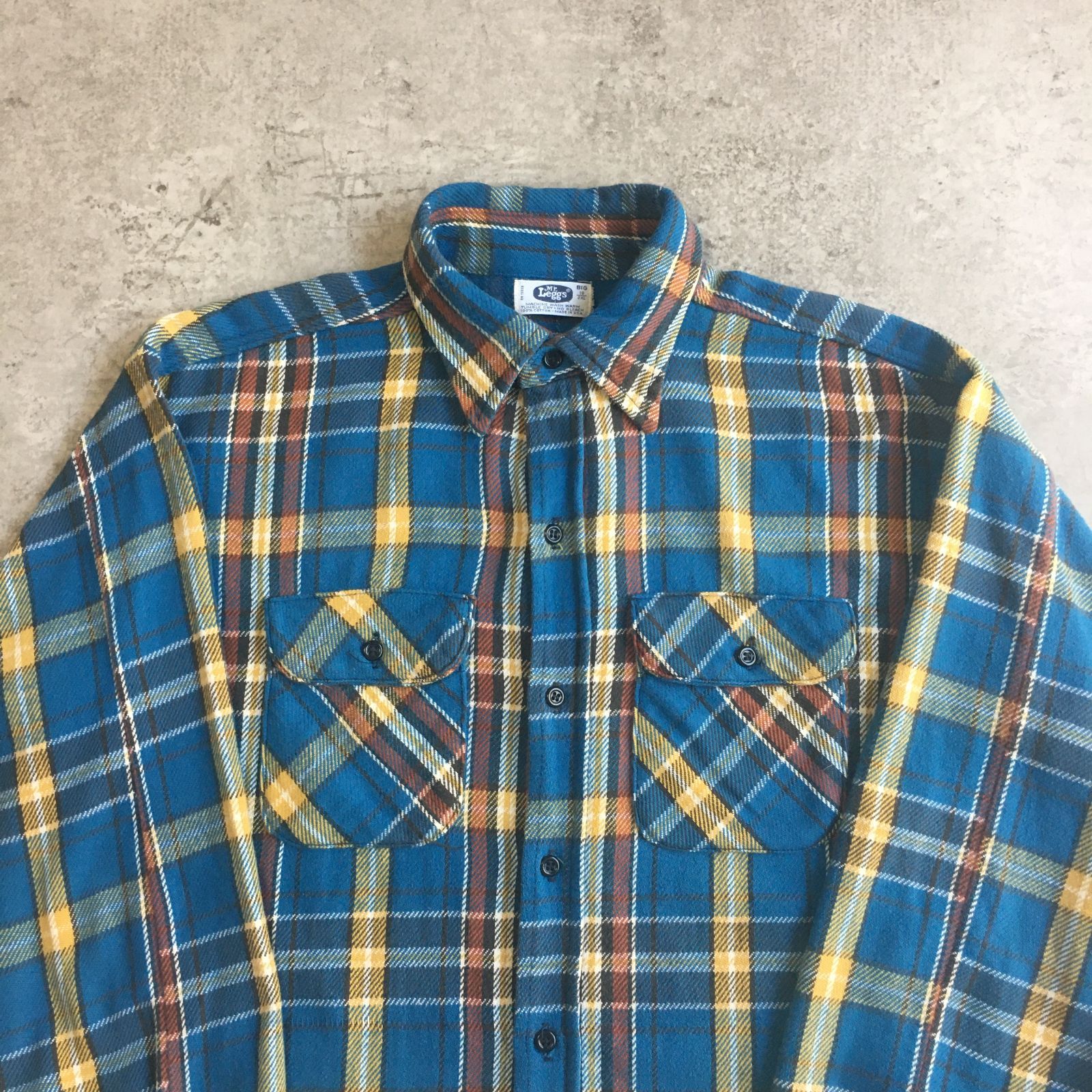 希少70sUSA製ミスターレッグスMr.LeggsヘビーネルシャツヘビネルL黒緑 希少70sUSA製ミスターレッグスMr.LeggsヘビーネルシャツヘビネルL黒緑