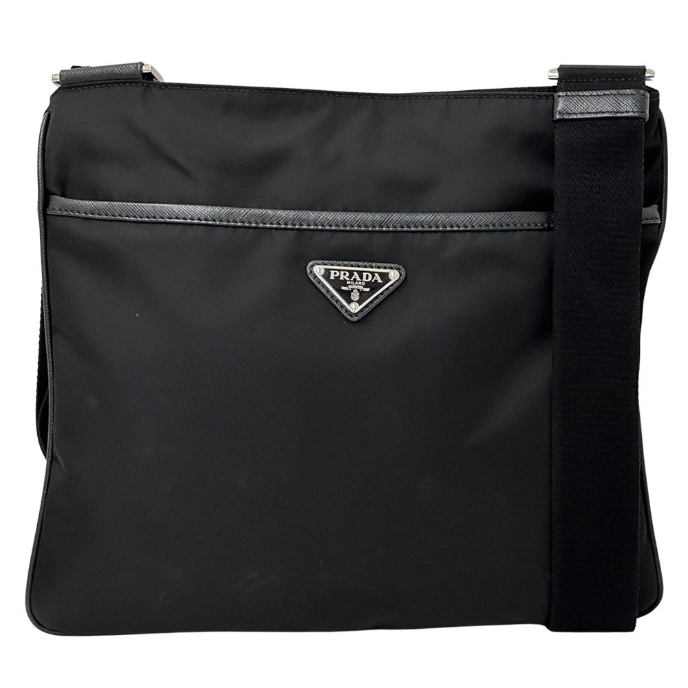PRADA　ショルダーバッグ　ナイロン ブラック 2VH053 TES+SAF プラダ PRADA バッグ レディース メンズ ブランド ショルダー