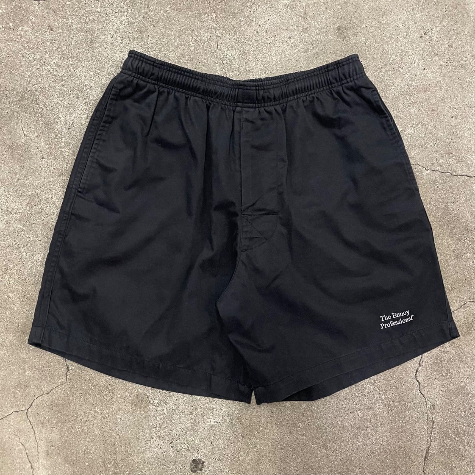 The Ennoy Professional Cotton Easy Shorts S BLACK エンノイ コットン イージー ショーツ ショート  パンツ