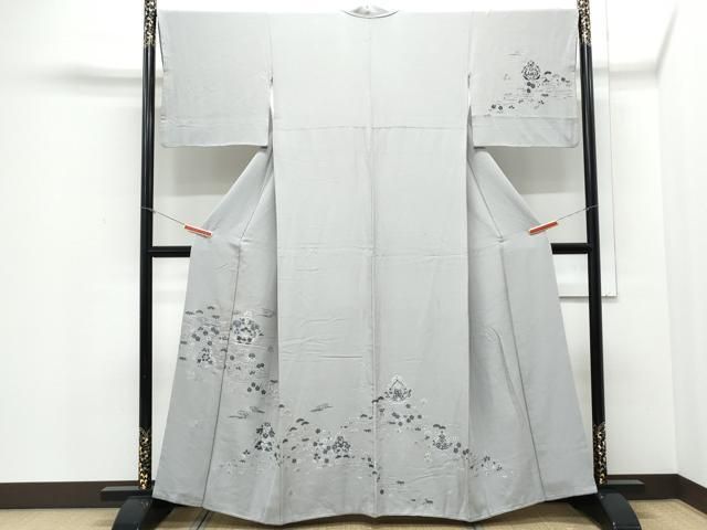 SALE，新品 平和屋着物▼中国三大刺繍　スワトウ刺繍　総刺繍　訪問着　雪輪草花文　暈し染め　金糸　正絹　逸品　CAAW3195ut