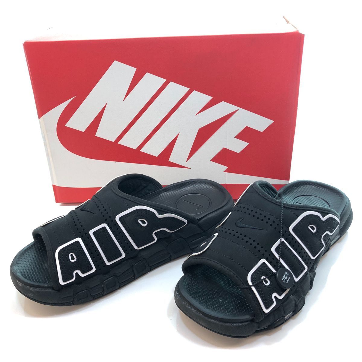 NIKE AIR MORE UPTEMPO SLIDE 黒 27センチ-