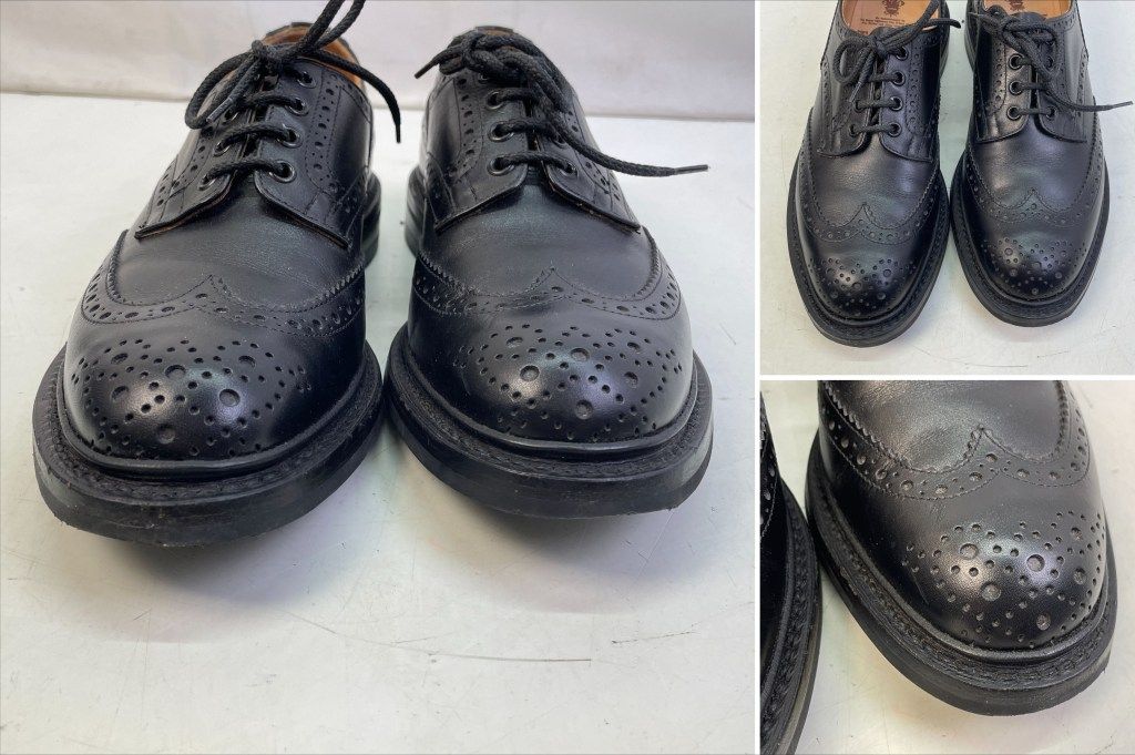 01w-5497 トリッカーズ Tricker s BOURTON バートン カントリーシューズ 5633 サイズ8.5 27.0相当 ブラック 箱 保存袋あり 靴 品