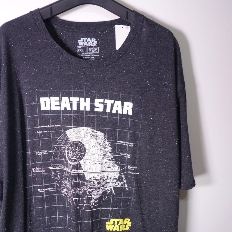 美品 スターウォーズ 半袖 プリント tシャツ デススター ムービー 映画-