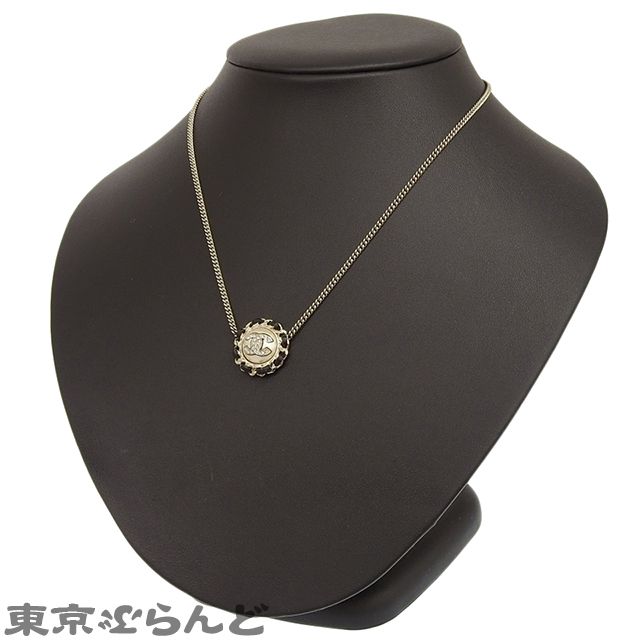 シャネル CHANEL ココマーク ネックレス B21K ゴールドxブラック