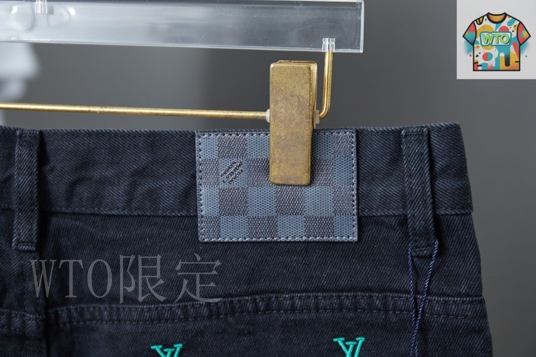 【LOUIS VUITTON】ルイヴィトン デニム 76cm 裾カットオフ 今日特価】LV Denim ルイヴィトン 刺繍デニムショーツ-3 - メルカリ