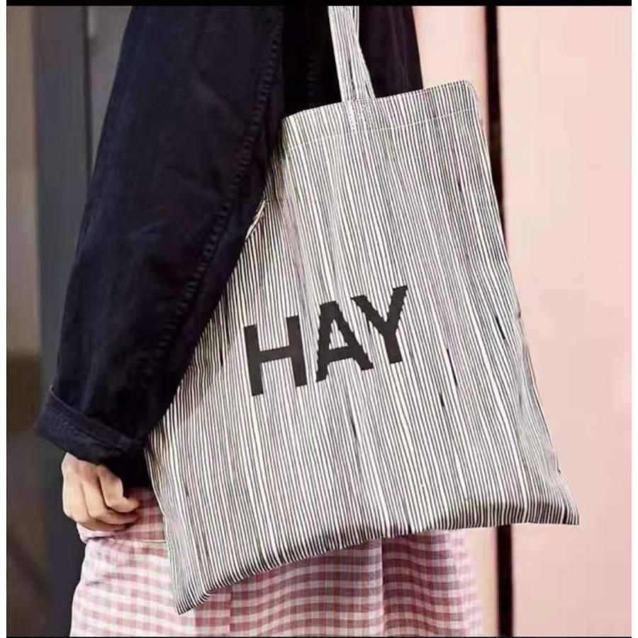 HAY デンマーク トートバッグ ドット チェック エコバッグ ストライプ カバン バッグ BAG ヘイ かばん