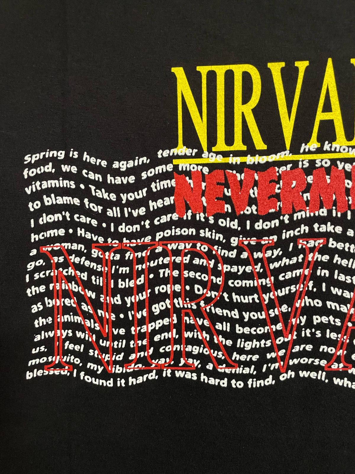 6 NIRVANA ニルヴァーナ Tシャツ ブラック Lサイズ 美品 ロックバンド 