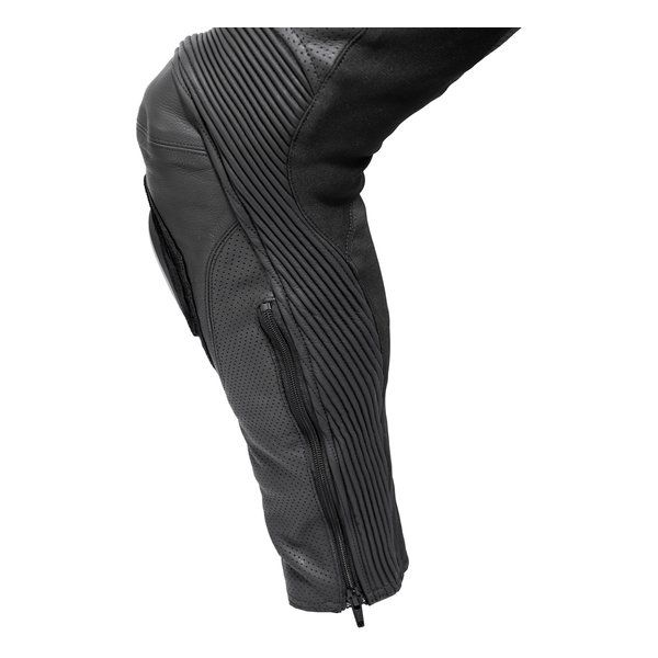 カドヤ レザーパンツ メンズ W35 黒 本革 ロック 革パンツ 皮AA1089