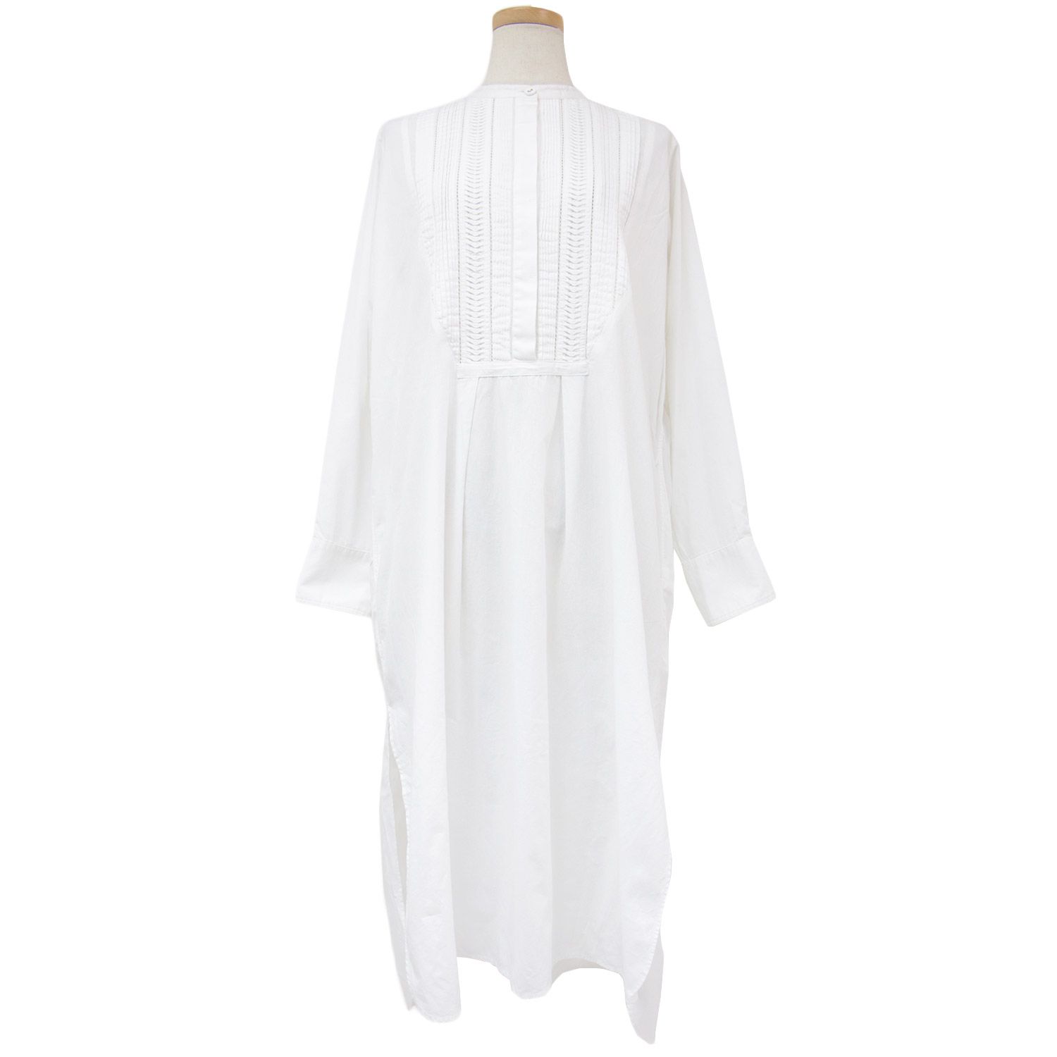 美品 フィータ Pheeta ピンタック ロングシャツワンピース TRINITY 美