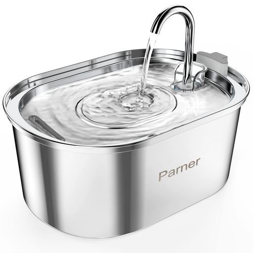 【2025新登場*推奨】Parner猫自動給水器ステンレス製ペット給水器水飲み器循環式静音節電省エネルギー3.2L大容量蛇口式設計猫犬鳥用多頭飼い/お留守番対応フィルター付き水洗い可能ペッ…